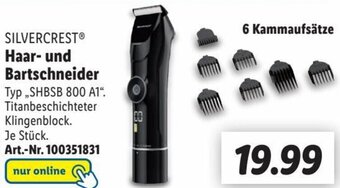 Lidl SILVERCREST Haar und Bartschneider SHBSB 800 A1 Angebot