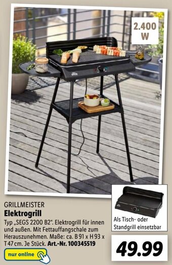 Lidl GRILLMEISTER Elektrogrill SEGS 2200 B2 Angebot