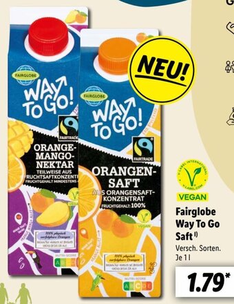 Lidl Fairglobe Way To Go Saft 1 L Angebot