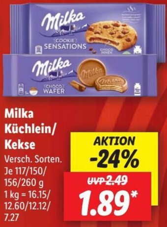 Lidl Milka Küchlein/ Kekse 117/150/156/260 g Angebot