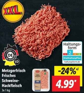 Lidl Metzgerfrisch Frisches Schweine-Hackfleisch 1 kg Angebot