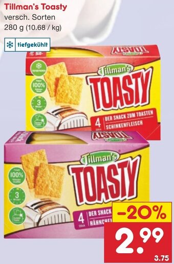 Netto Marken-Discount Tillman's Toasty 280 g Angebot