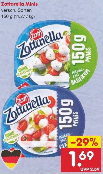 Netto Marken-Discount Zott Zottarella Minis 150 g Angebot