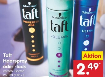 Netto Marken-Discount Taft Haarspray oder lack 250 ml Angebot