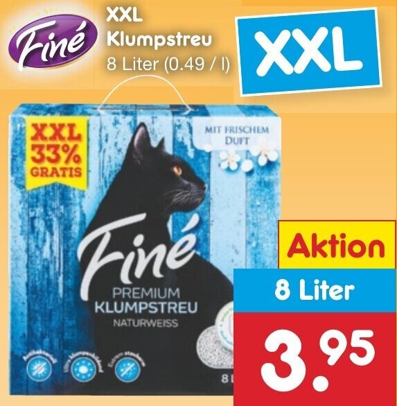 Fin XXL Klumpstreu 8 Liter Angebot bei Netto Marken-Discount