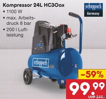 Netto Marken-Discount Scheppach Kompressor 24L HC300x Angebot