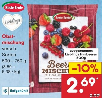 Netto Marken-Discount Beste Ernte Obstmischung 500-750 g Angebot