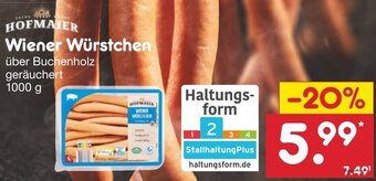 Netto Marken-Discount HOFMAIER Wiener Würstchen 1000 g Angebot