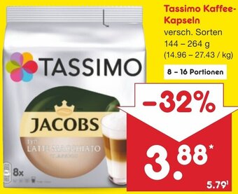 Netto Marken-Discount Tassimo Kaffee-Kapseln 144-264 g Angebot