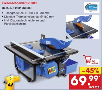 Netto Marken-Discount Güde Fliesenschneider GF 180 Angebot