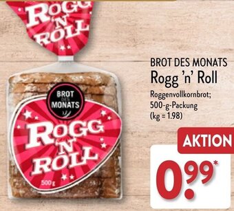 Aldi Nord BROT DES MONATS Rogg 'n' Roll 500 g Packung Angebot