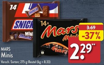 Aldi Nord MARS Minis 275 g Beutel Angebot