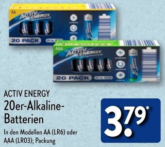 Aldi Nord ACTIV ENERGY 20er-Alkaline Batterien Angebot