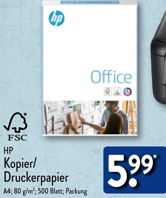 HP Kopier/ Druckerpapier Angebot bei Aldi Nord