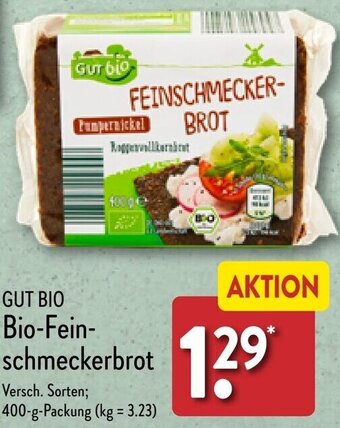 Aldi Nord GUT BIO Bio-Feinschmeckerbrot 400 g Packung Angebot