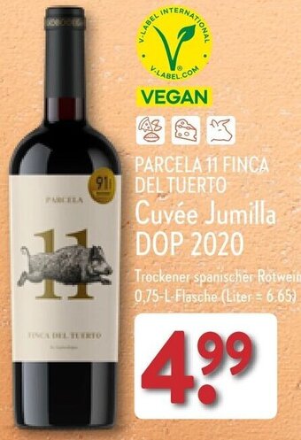 Aldi Nord PARCELA 11 FINCA 91 DELTUERTO Cuvée Jumilla DOP 2020, 0,75 L Flasche Angebot