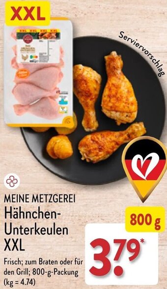 Aldi Nord MEINE METZGEREI Hähnchen-Unterkeulen XXL 800 g Angebot
