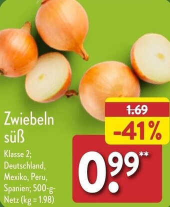 Aldi Nord Zwiebeln süß 500 g Netz Angebot