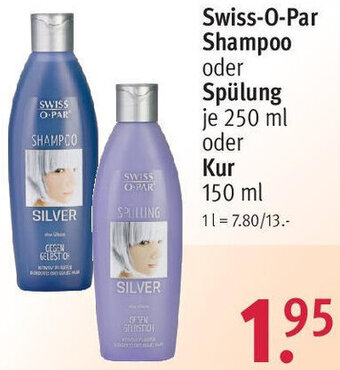 Rossmann Swiss-O-Par Shampoo oder Spülung 250 ml oder Kur 150 ml Angebot