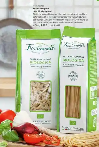 Alnatura Fiordmonte Bio-strozzapreti Oder Bio-spaghetti Angebot