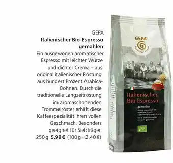 Alnatura Gepa Italienischer Bio-espresso Gemahlen Angebot