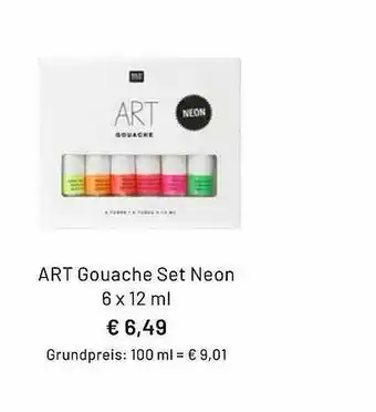 Idee Creativmarkt Art Gouache Set Neon Angebot