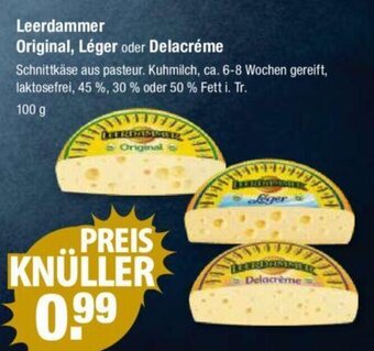 V Markt Leerdammer Original, Léger oder Delacréme 100g Angebot