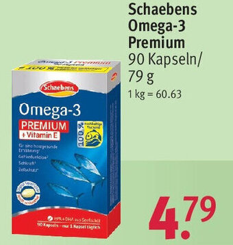 Rossmann Schaebens Omega-3 Premium 90 Kapseln/79 g Angebot