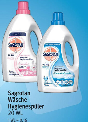 Rossmann Sagrotan Wäsche Hygienespüler 20 WL Angebot