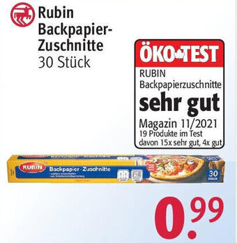 Rossmann Rubin Backpapier-Zuschnitte 30 Stück Angebot