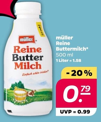 NETTO müller Reine Buttermilch 500 ml Angebot