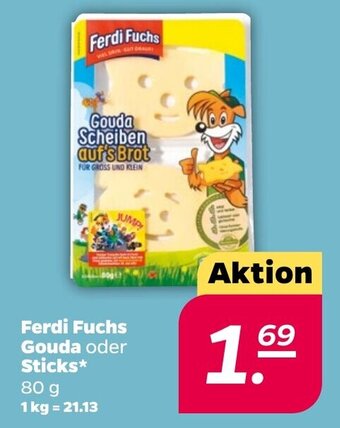 NETTO Ferdi Fuchs Gouda oder Sticks 80 g Angebot