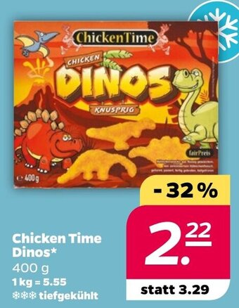 NETTO Chicken Time Dinos 400 g Angebot