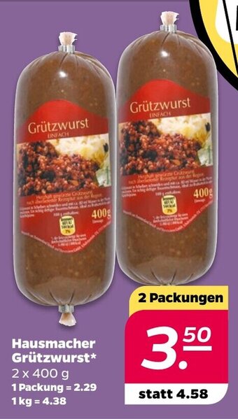 NETTO Hausmacher Grützwurst 2 Packungen Angebot