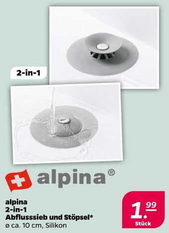 NETTO alpina 2-in-1 Abflusssieb und Stöpsel Angebot