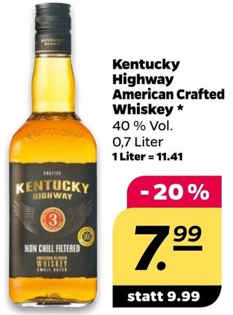 NETTO Kentucky Highway American Crafted Whiskey 0,7 Liter Angebot