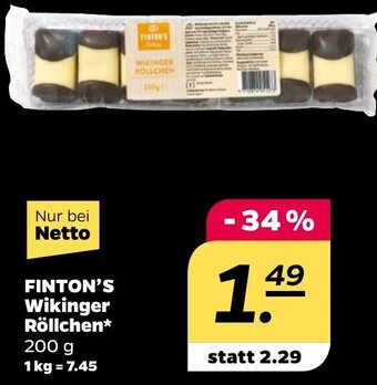 NETTO FINTON'S Wikinger Röllchen 200 g Angebot