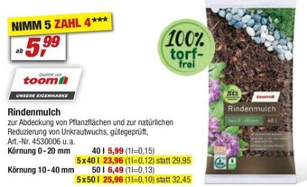 toom Baumarkt Rindenmulch 40 L Angebot