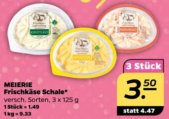 NETTO MEIERIE Frischkäse Schale 3x125 g Angebot