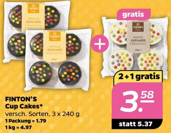 NETTO FINTON'S Cup Cakes 3x240 g Angebot