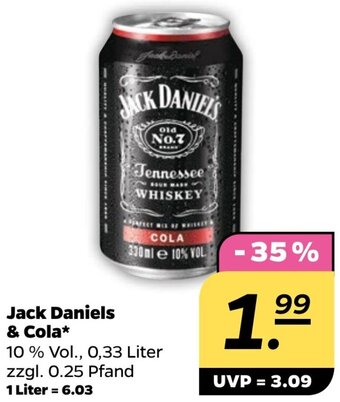 NETTO Jack Daniels & Cola 0,33 Liter Angebot