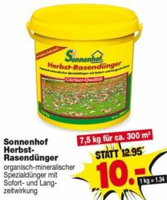 Repo Markt Sonnenhof Herbst-Rasendünger Angebot