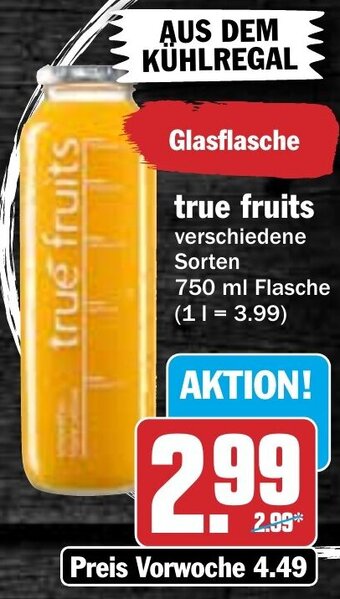 Hit true fruits 750 ml Flasche Angebot