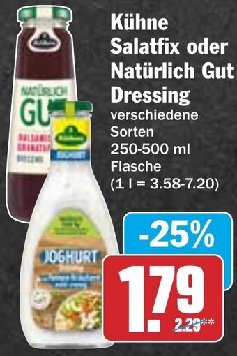 Hit Kühne Salatfix oder Natürlich Gut Dressing 250-500 ml Flasche Angebot