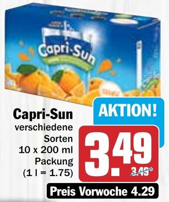 Hit Capri-Sun 10 x 200 ml Packung Angebot