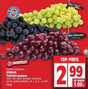 Edeka Edeka Tafeltrauben 1 kg Angebot