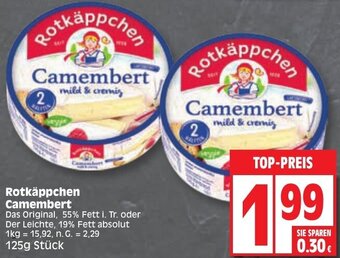 Edeka Rotkäppchen Camembert 125g Stück Angebot