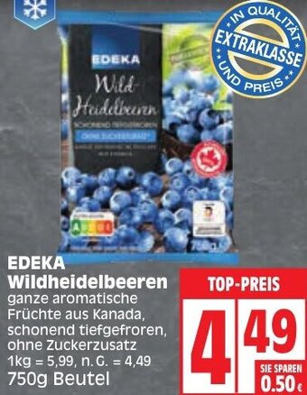 Edeka EDEKA Wildheidelbeeren 750g Beutel Angebot