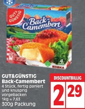 Edeka GUT&GÜNSTIG Back-Camembert 300g Packung Angebot