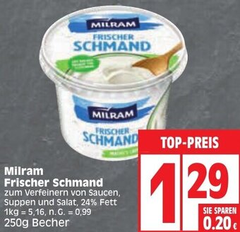 Edeka Milram Frischer Schmand 250g Becher Angebot